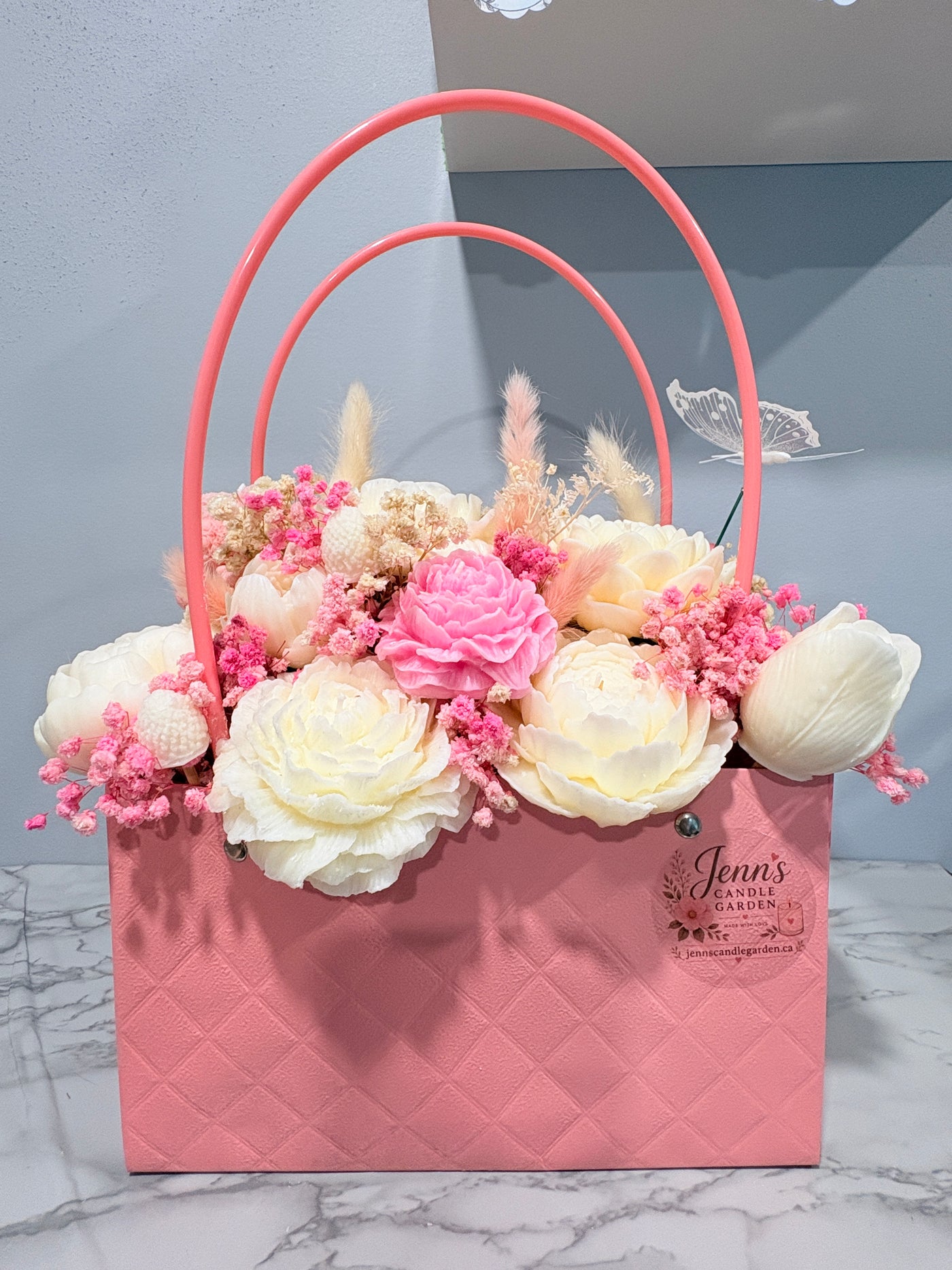 Pink Handbag Candle Bouquet