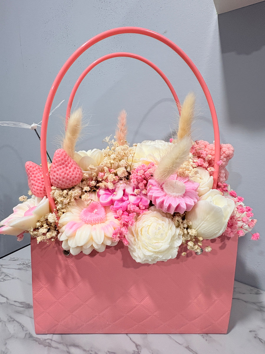 Pink Handbag Candle Bouquet