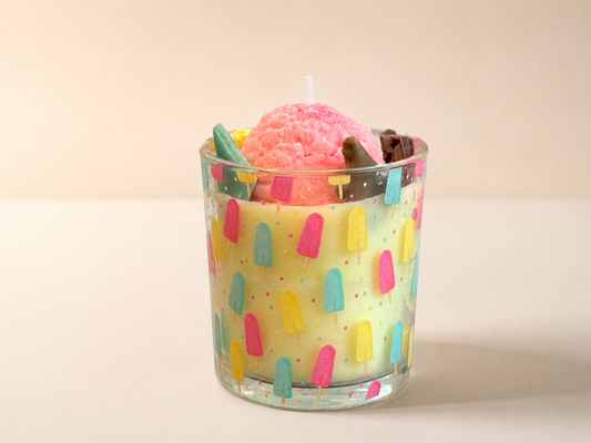 Pink Scoop Dessert Candle