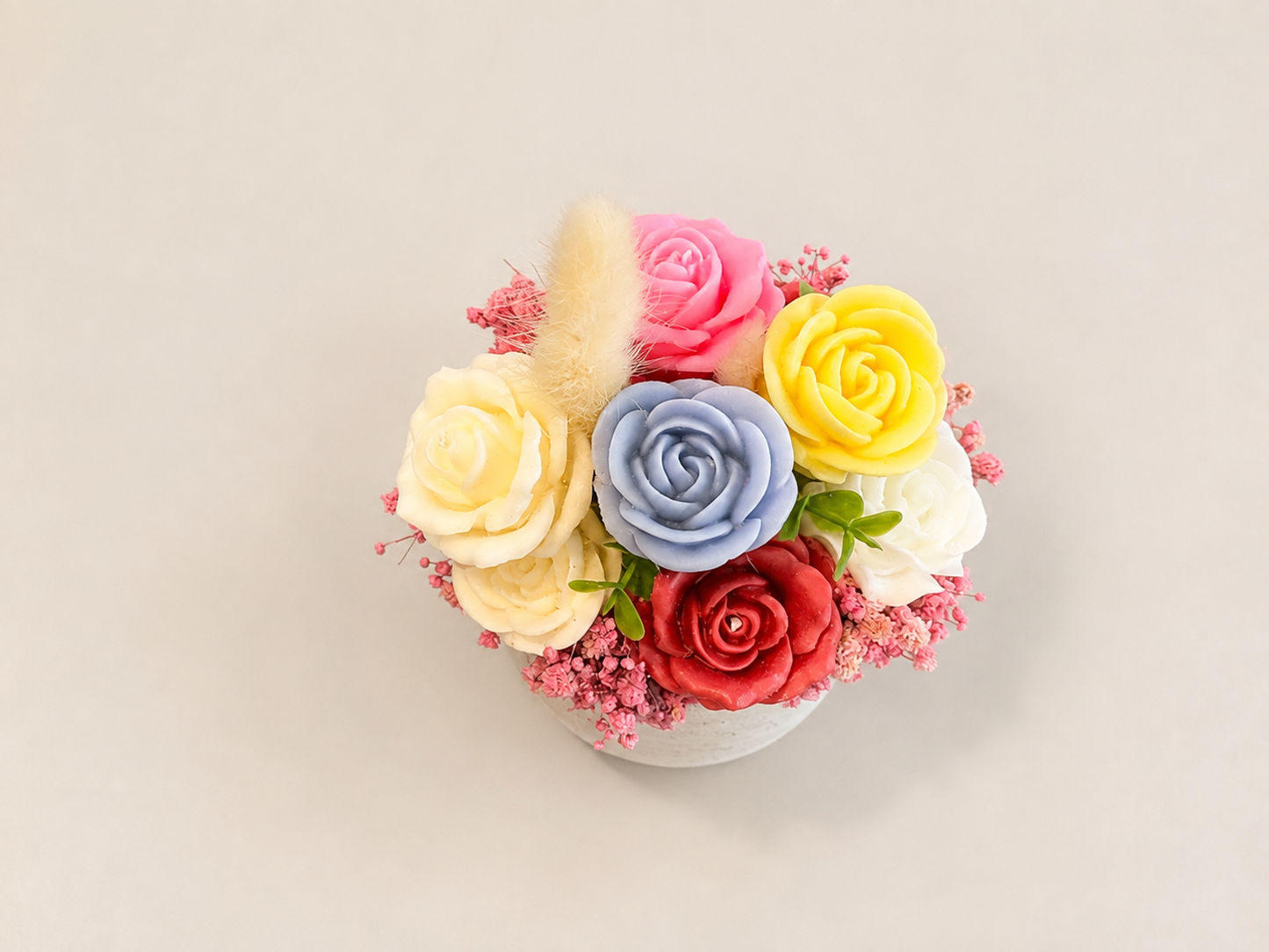 Colourful Owl Candle Bouquet