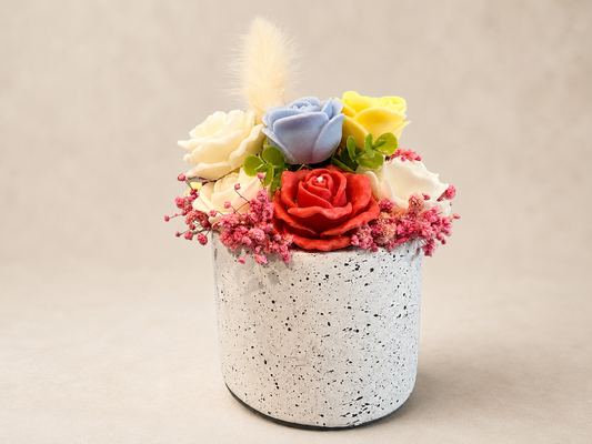 Colourful Owl Candle Bouquet
