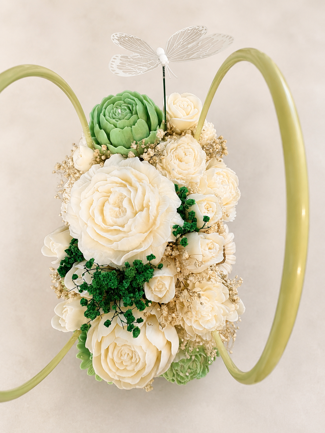 Ivory Handbag Candle Bouquet