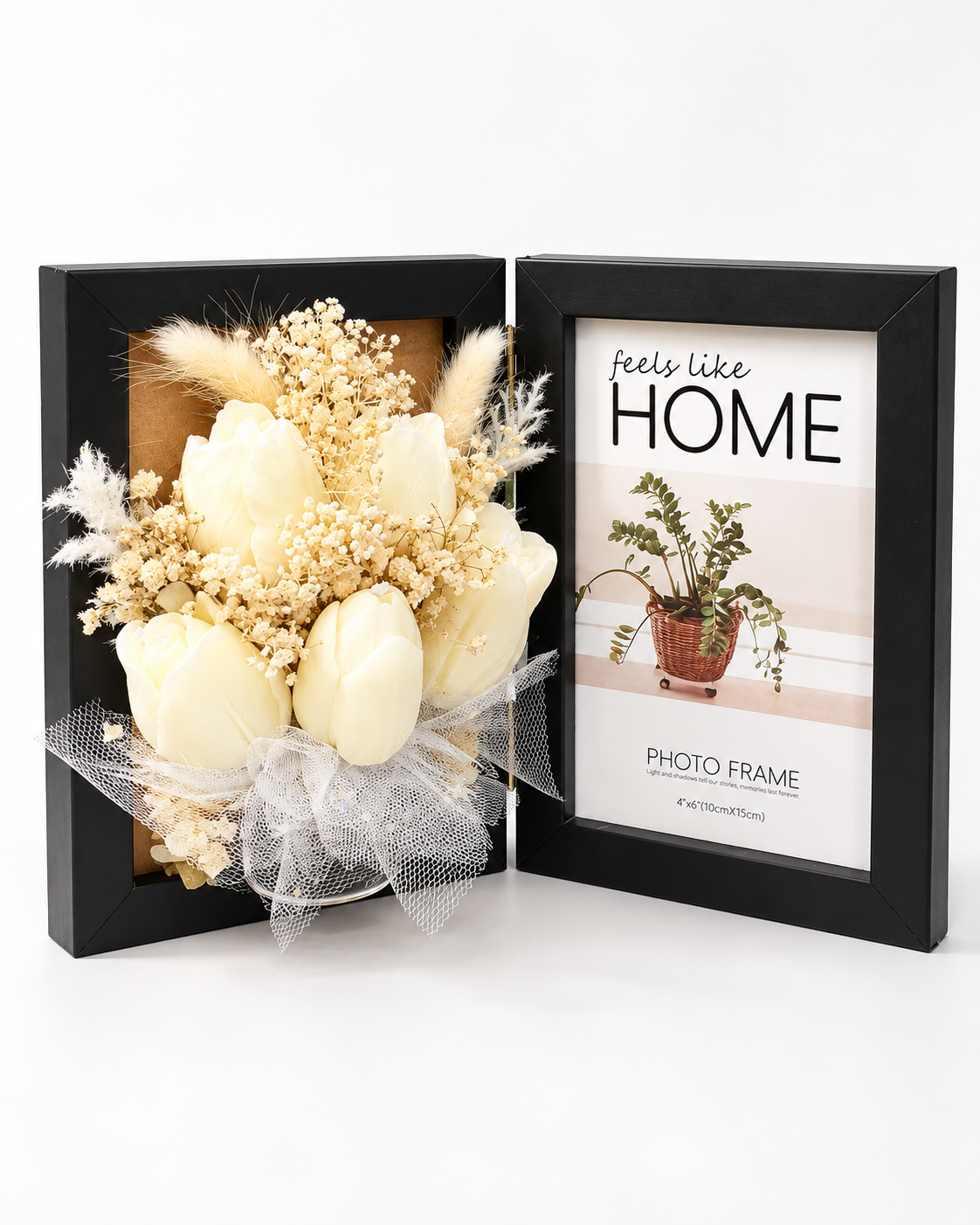 White Tulips with picture frame