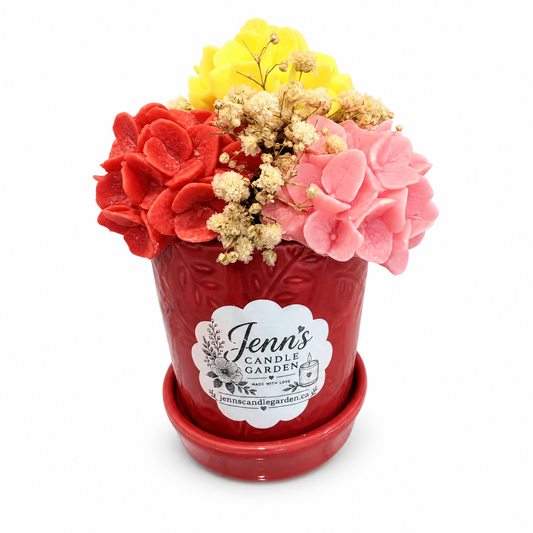 Crimson & Blush Candle Bouquet