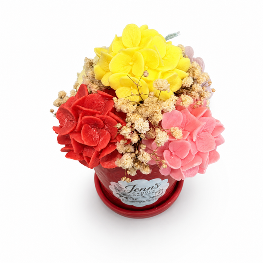 Crimson & Blush Candle Bouquet