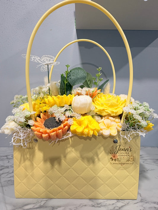 Yellow Handbag Candle Bouquet