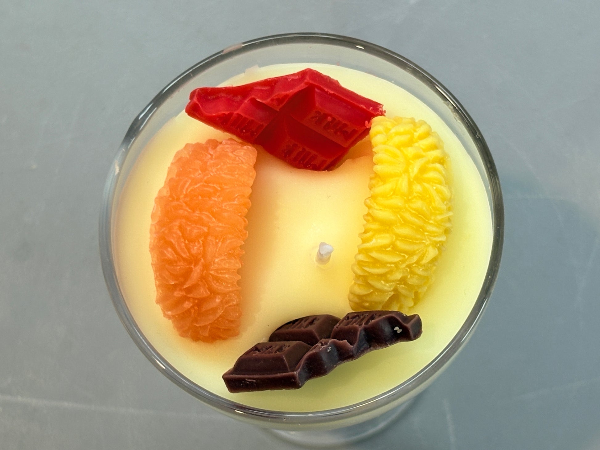 Fruit Medley Dessert Glass Candle