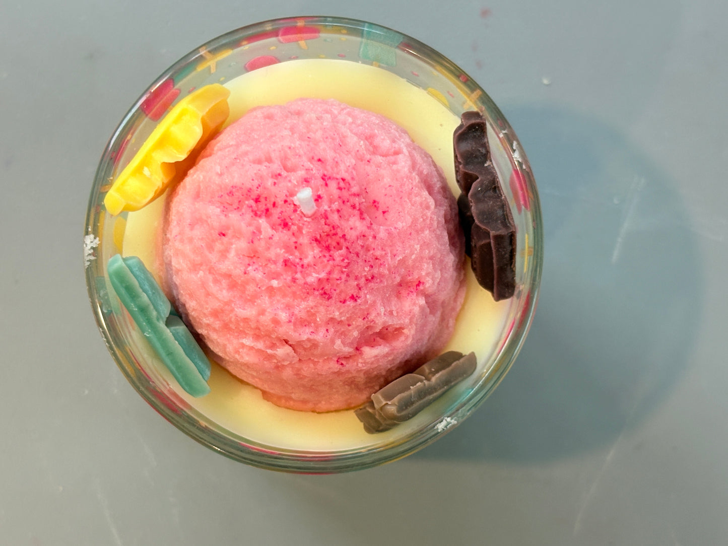 Pink Scoop Dessert Candle