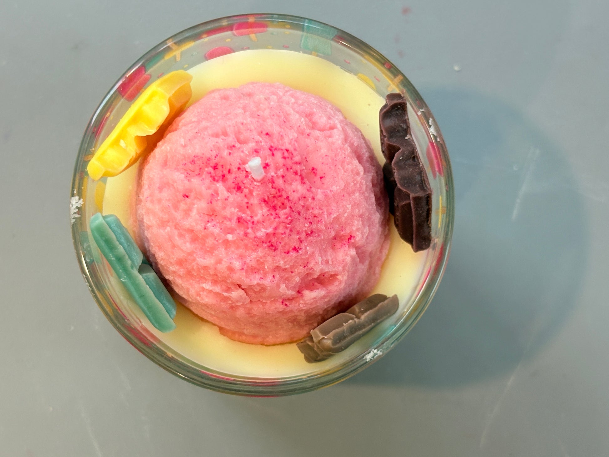 Pink Scoop Dessert Candle