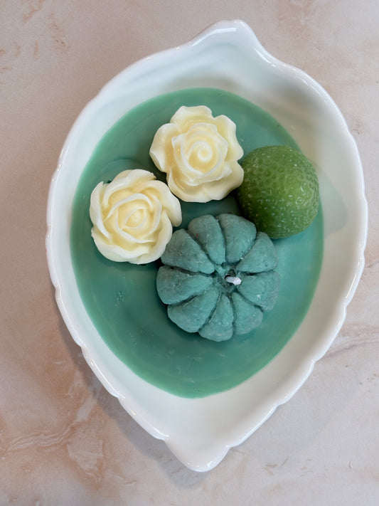 Pumpkin Garden Dish Candle