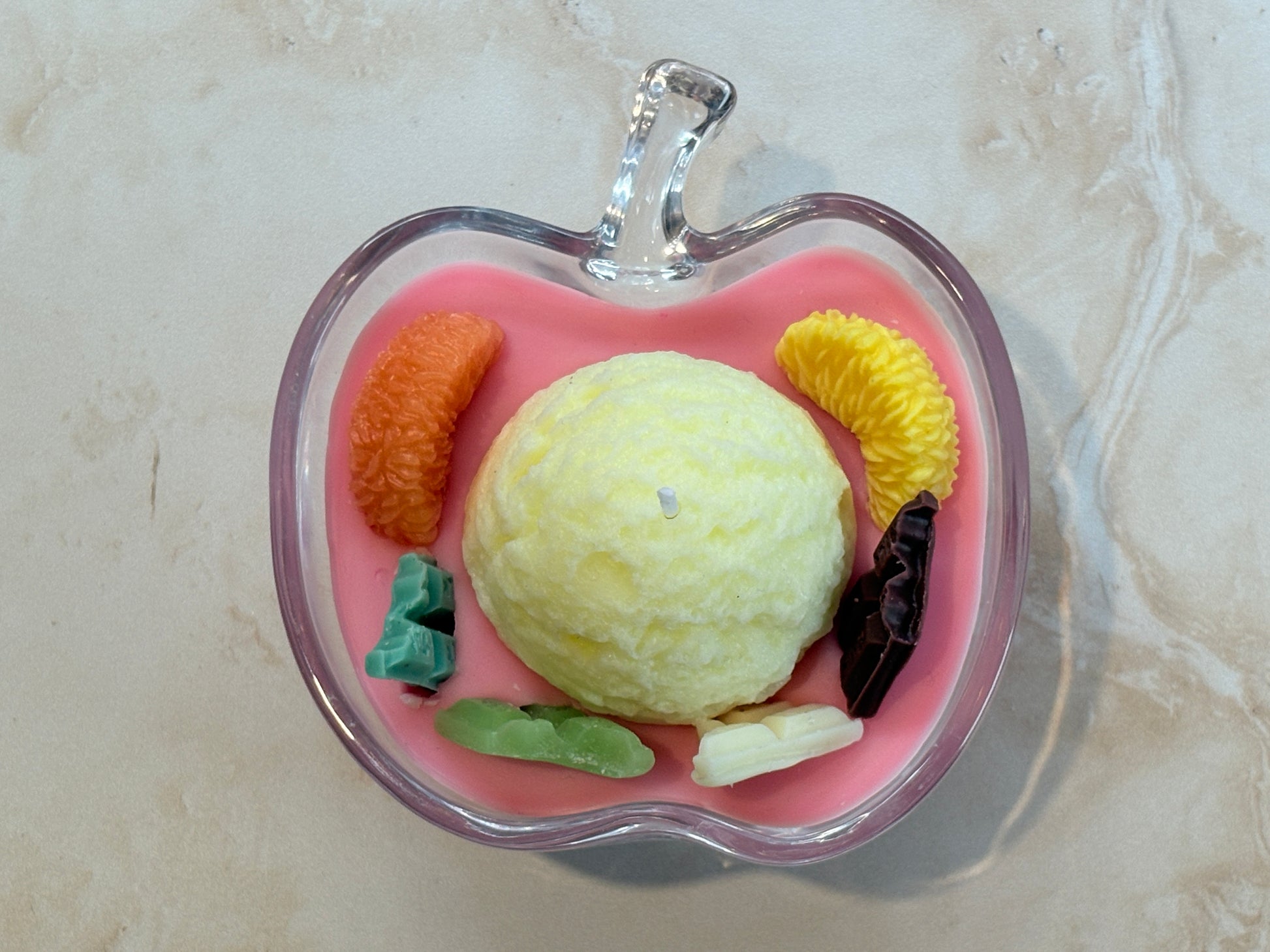 Apple Dessert Dish Candle