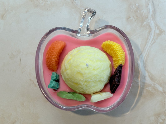 Apple Dessert Dish Candle