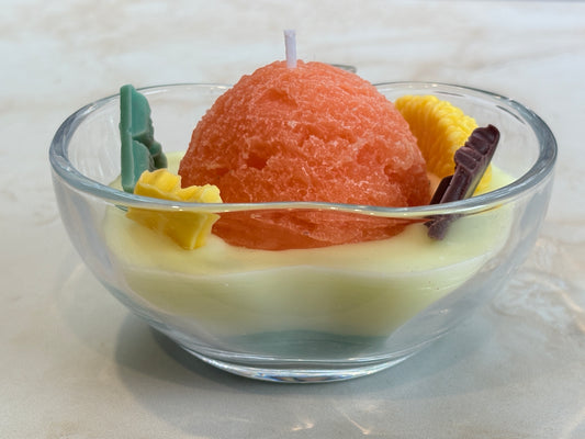 Peach Scoop Apple Dish Candle